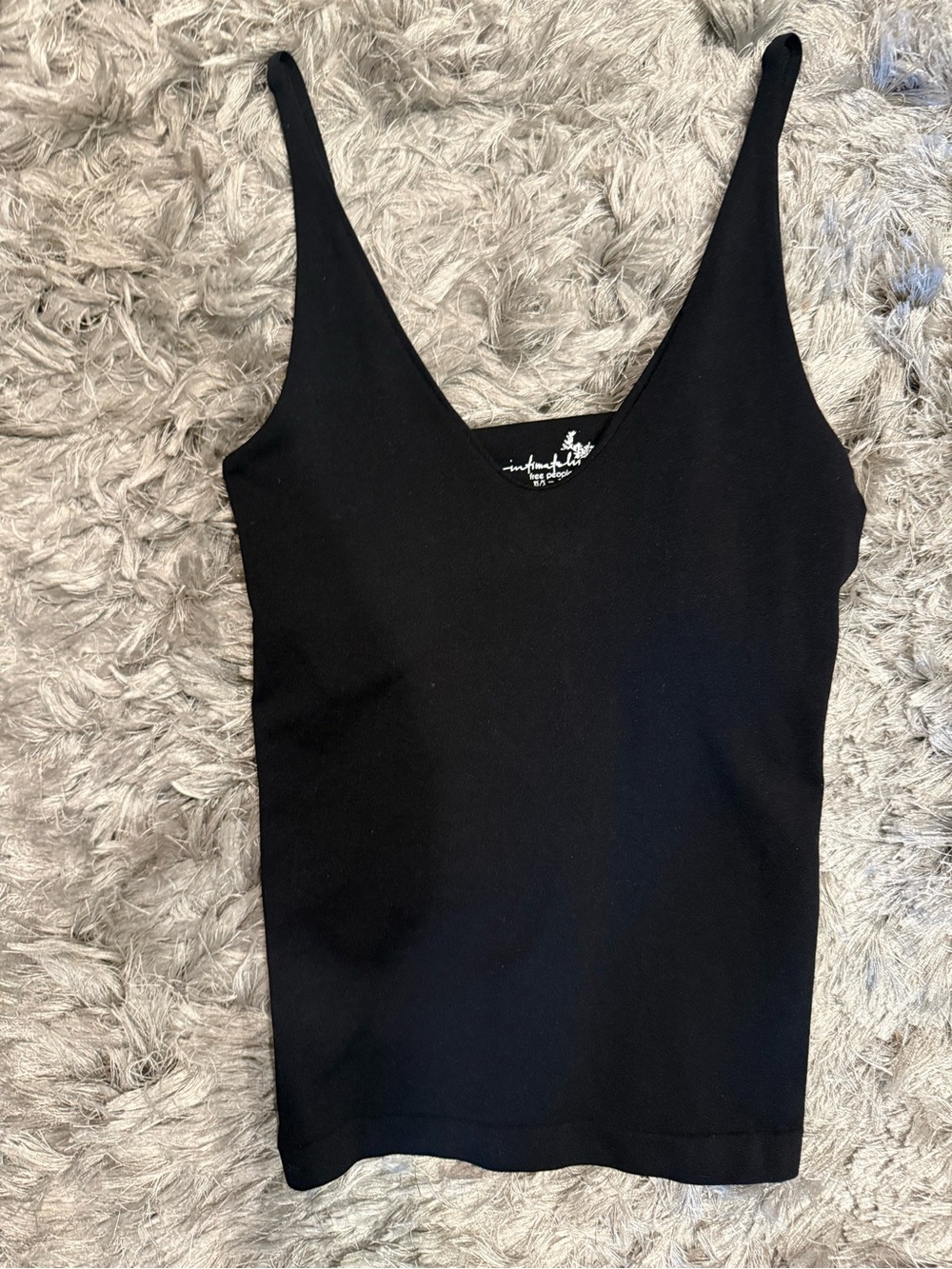 Free People Black V-Neck Tank Top